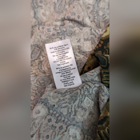 LuLaRoe 70s Themed Green Geometric Ana Maxi Dress Medium NWOT - Picture 4 of 7